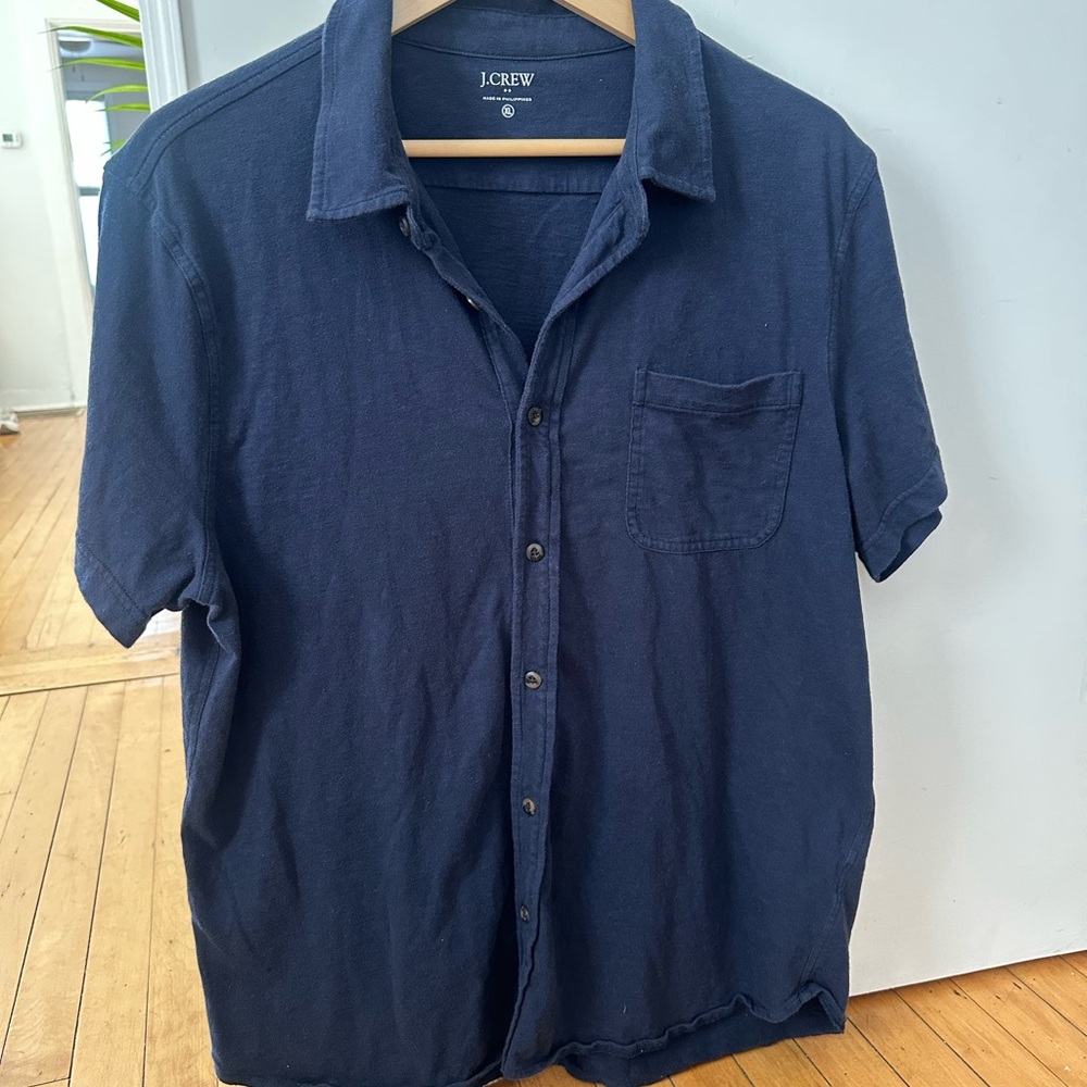 J. Crew Men's Dark Blue Casual Shirt